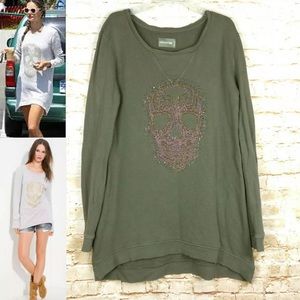 Zadig & Voltaire Anael Rhinestone Skull Tunic Top